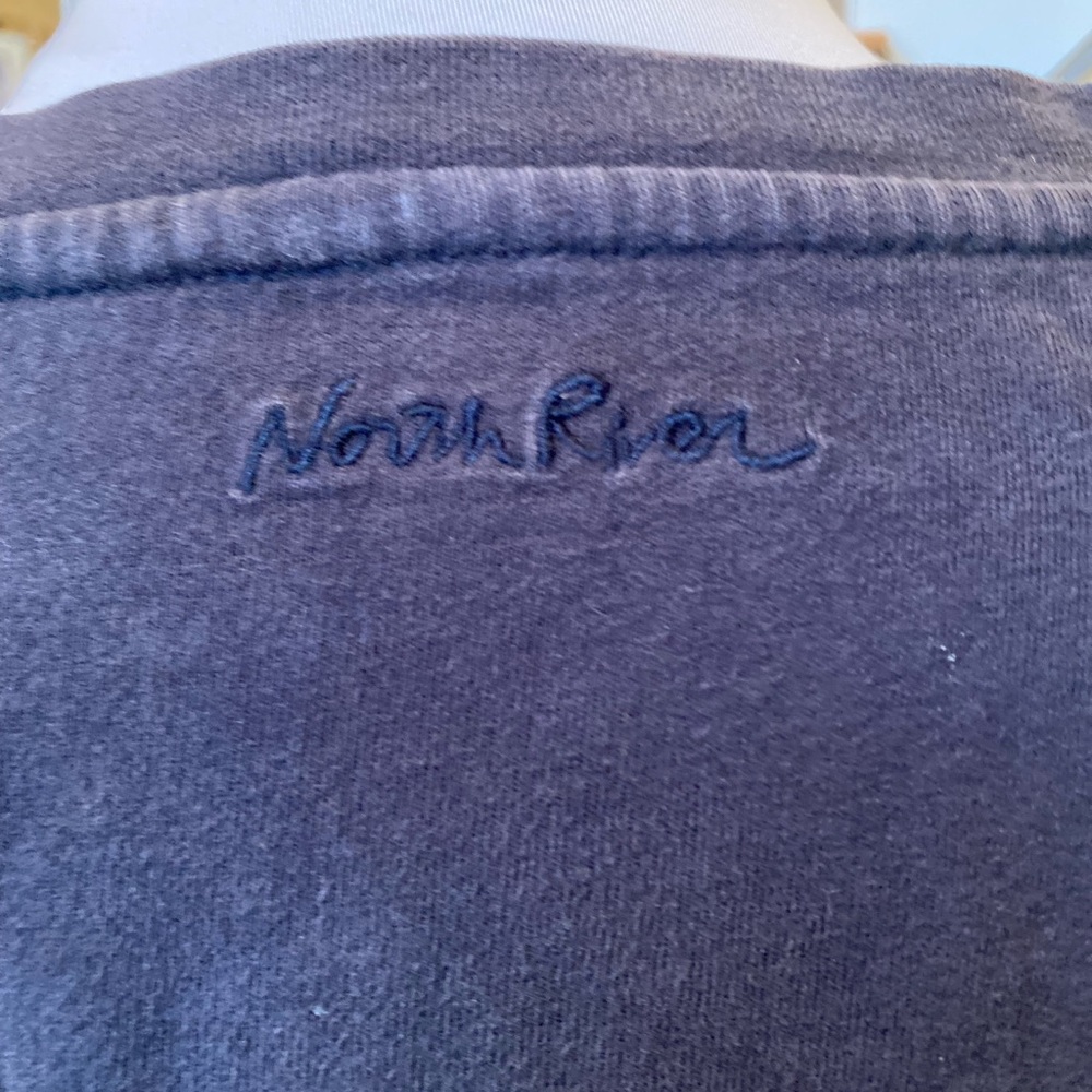 North River Outfitters XXL Green Cotton Pullover Shirt. Crew Neck w/2 Buttn Neck - Picture 4 of 7